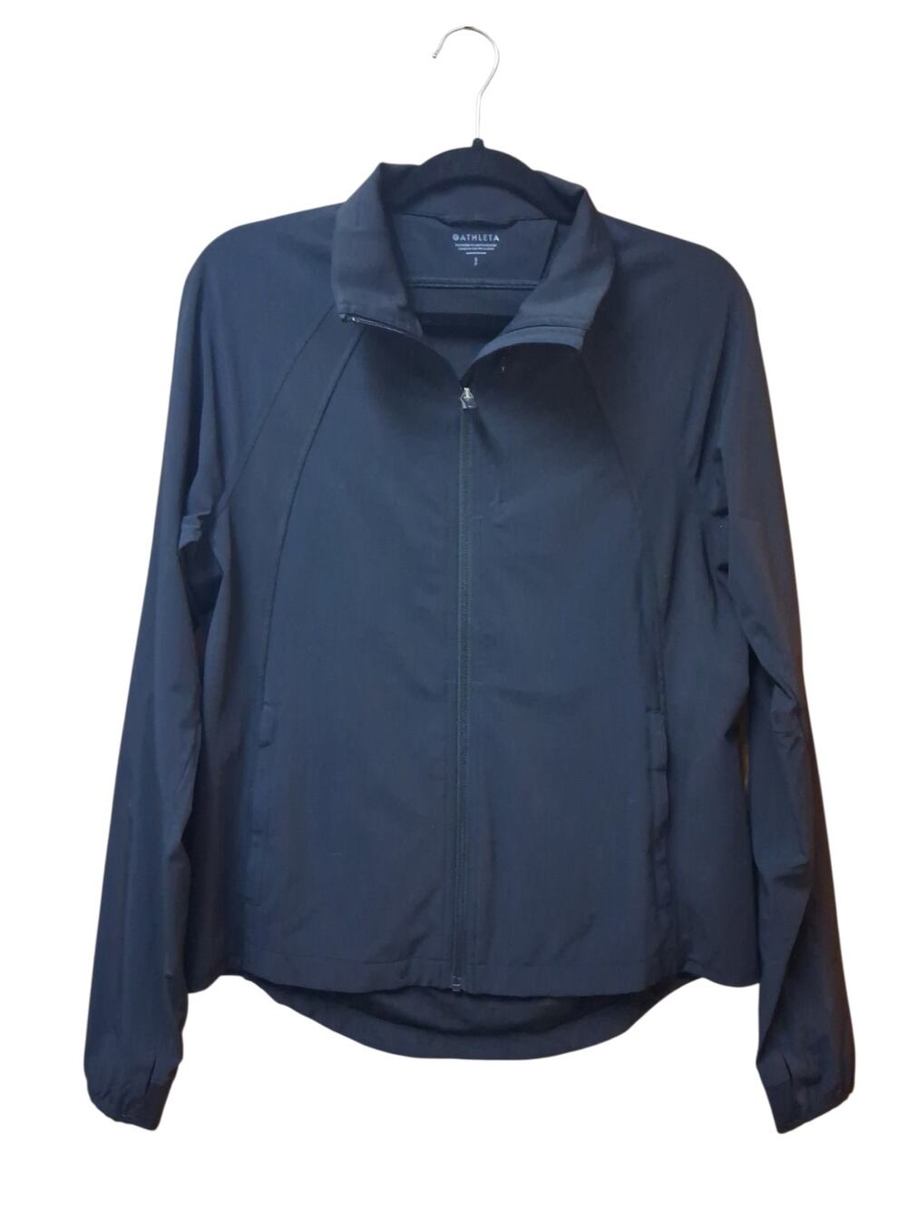 Athleta Black Lightweight Full Zip Running Track Jacket Women's S
